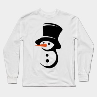 Snowman with big hat Long Sleeve T-Shirt